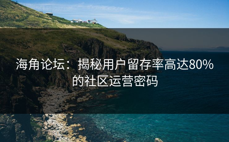 海角论坛：揭秘用户留存率高达80%的社区运营密码  第1张